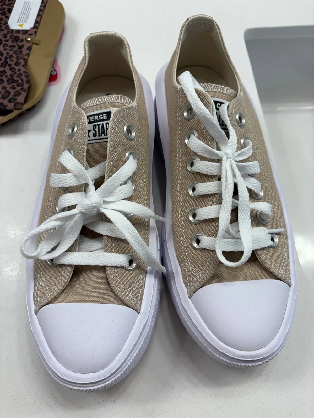 Converse Women’s Chuck Taylor All Star Move Platform Low 'Nutty Granola' - Picture 2 of 3